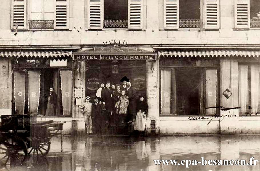 BESANÇON - L'Hôtel de la Couronne - Inondations de janvier 1910